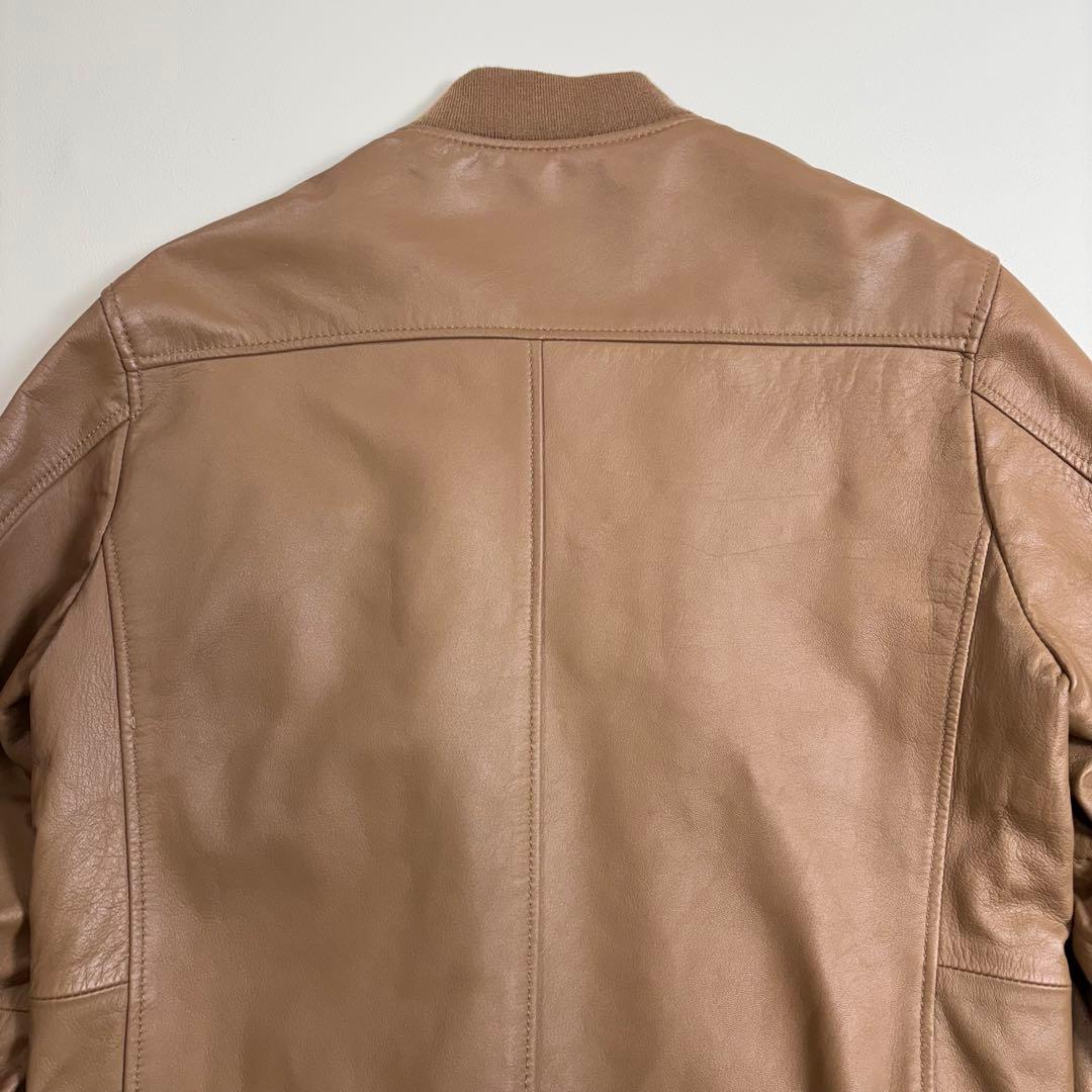 ビューティーアンドユース 羊革 レザーブルゾン キャメル ユナイテッドアローズ