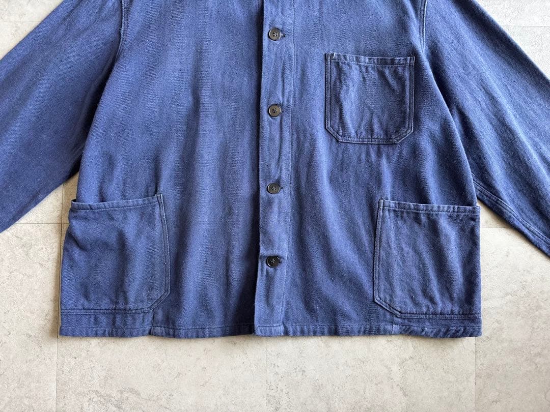 70s- ユーロワークジャケット 短丈 薄手 ネイビー