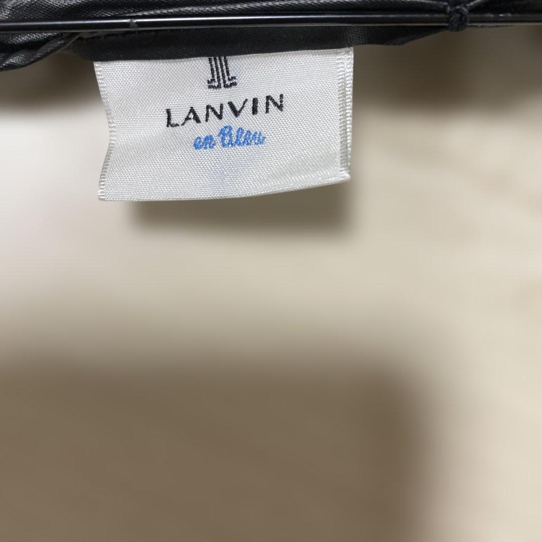 LANVIN 折りたたみ傘 晴雨兼用日傘 ブラック リボン