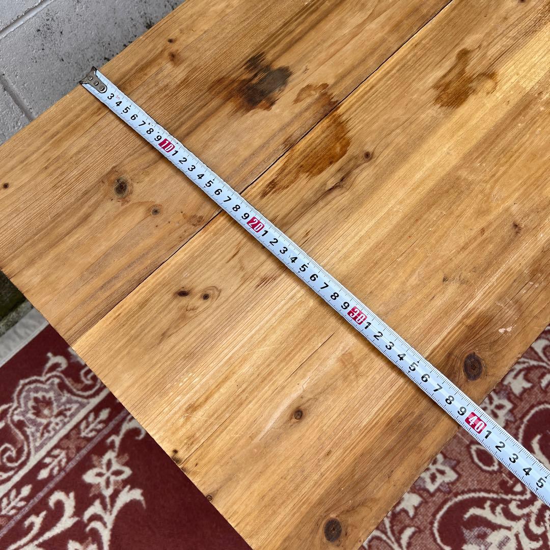 古家具◾️古材天板×金属製フレーム ローテーブル コーヒーテーブル サイドテーブル