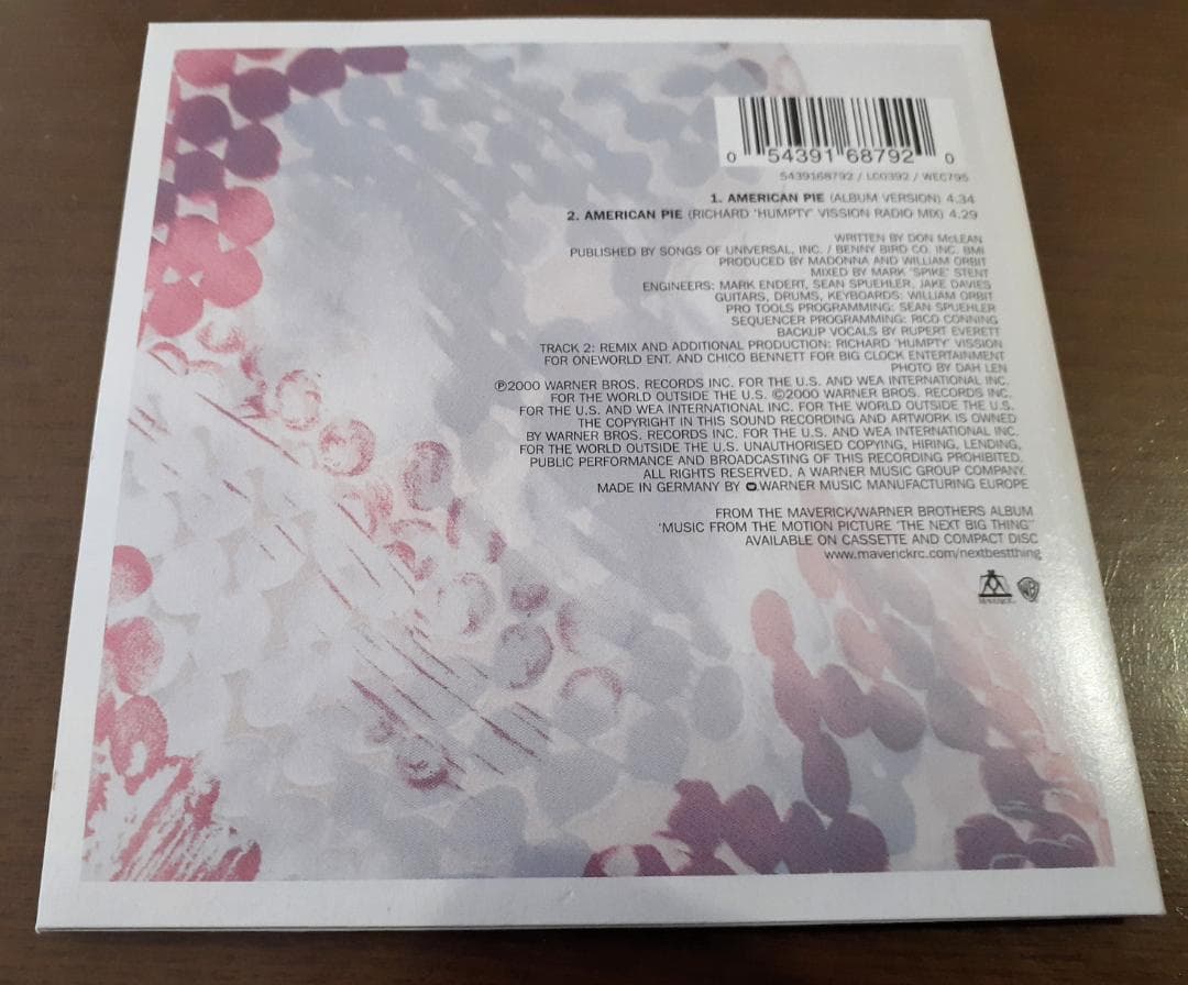 マドンナ　American Pie　紙ジャケ仕様 EU盤 CDシングル