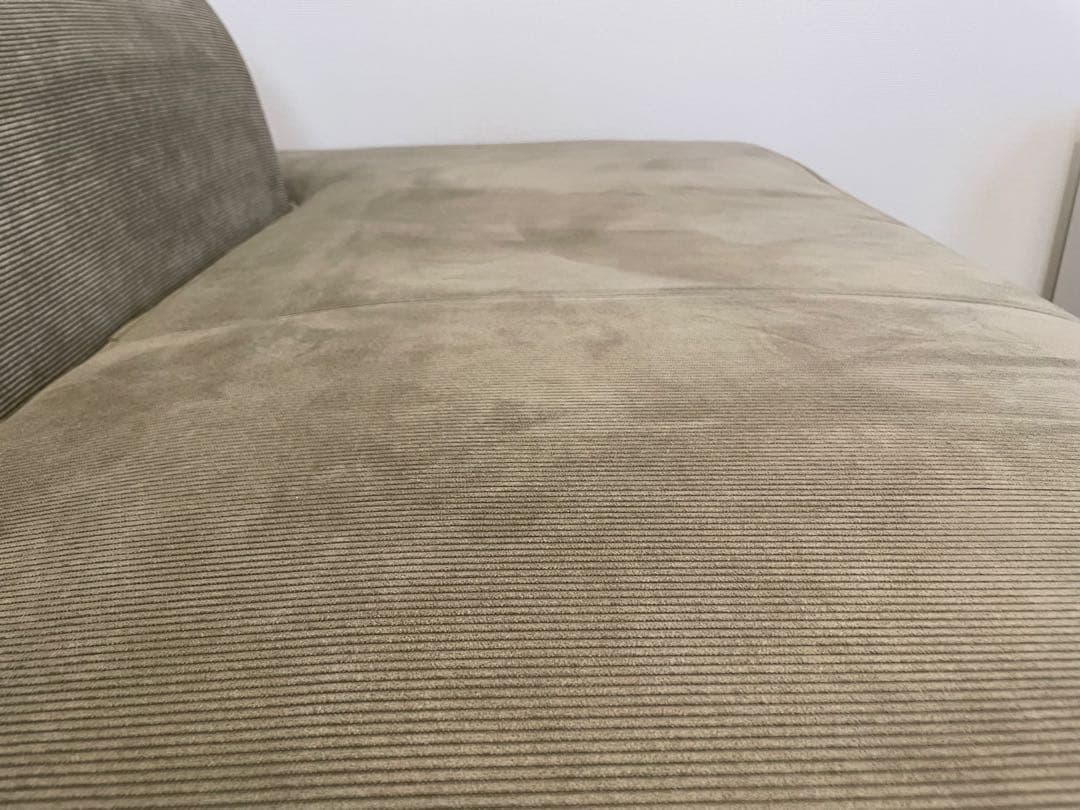 グリーン コーデュロイ風 ソファ