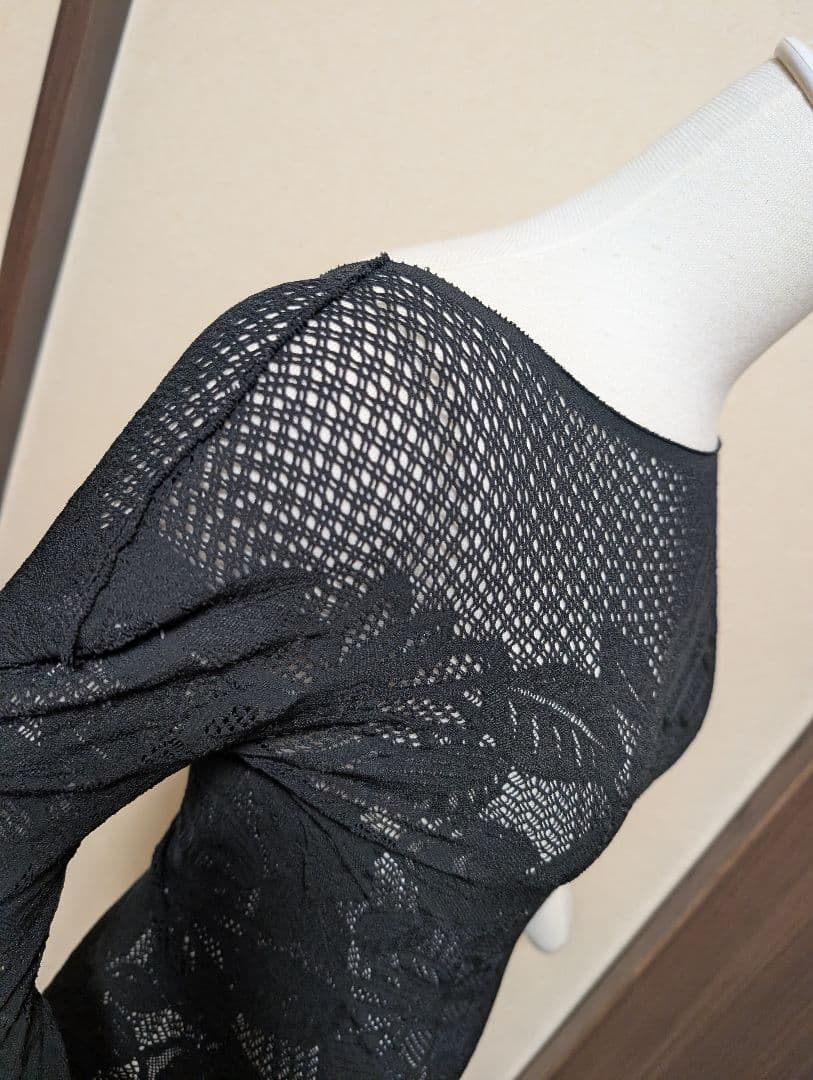 黒　レース　社交ダンス　レッスンウェア　シームレス　タカダンス