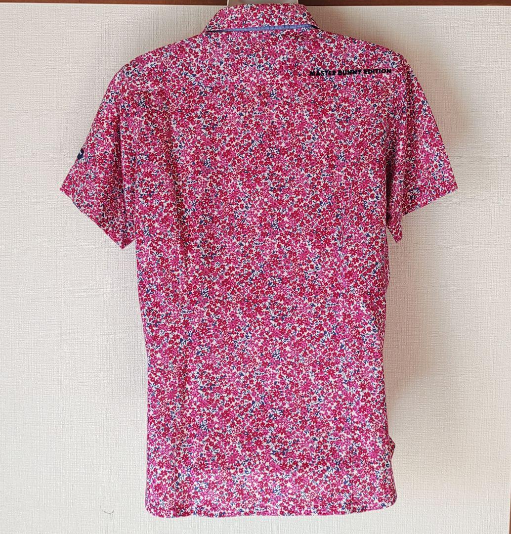 未使用　マスターバニー　花柄ポロシャツ　サイズ5　総柄　ロゴ刺繍
