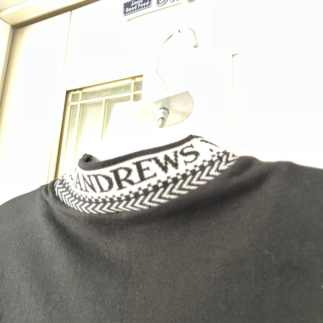 st Andrews セントアンドリュース　モックネック　L 美品　長袖　黒