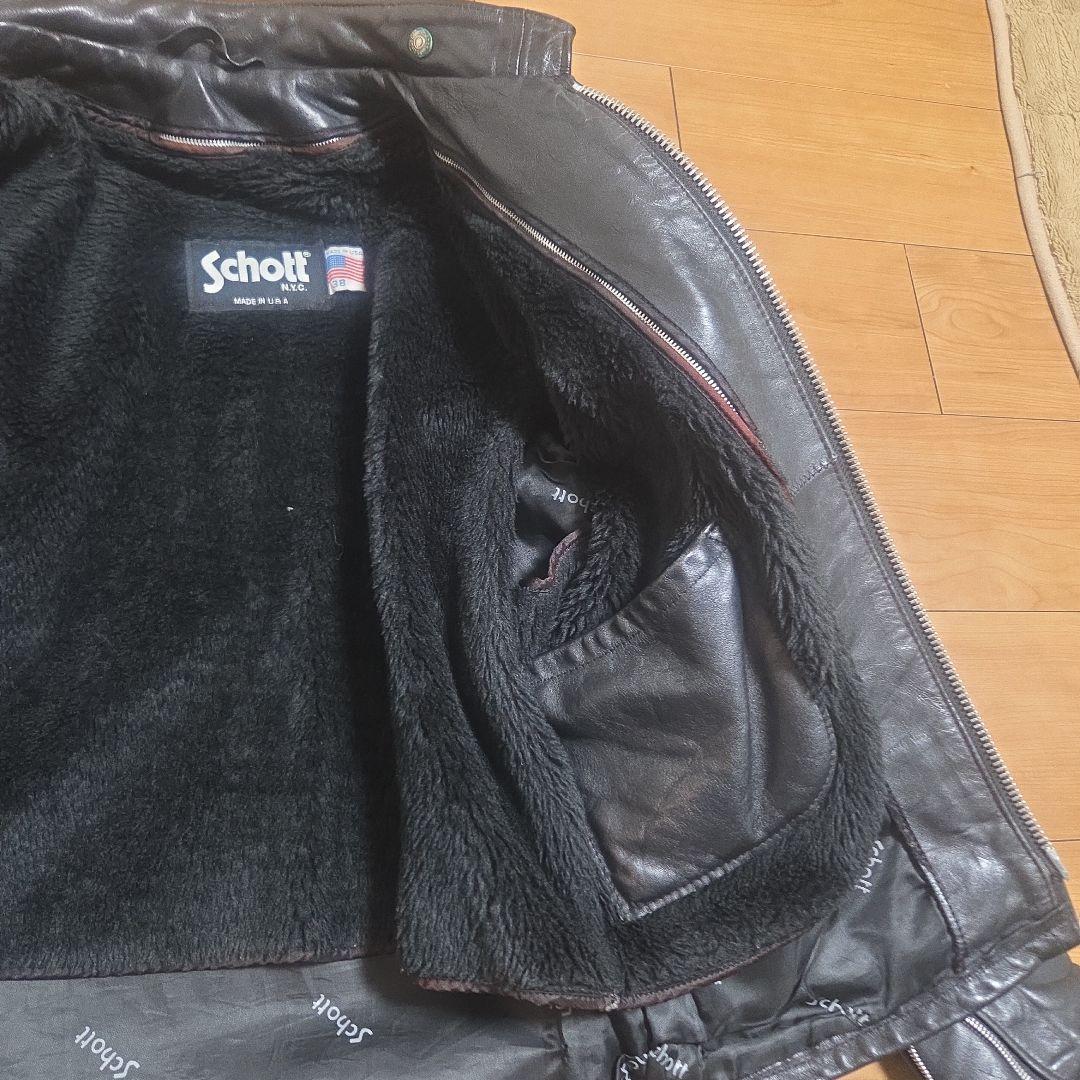 Schott シングルライダースジャケット 38