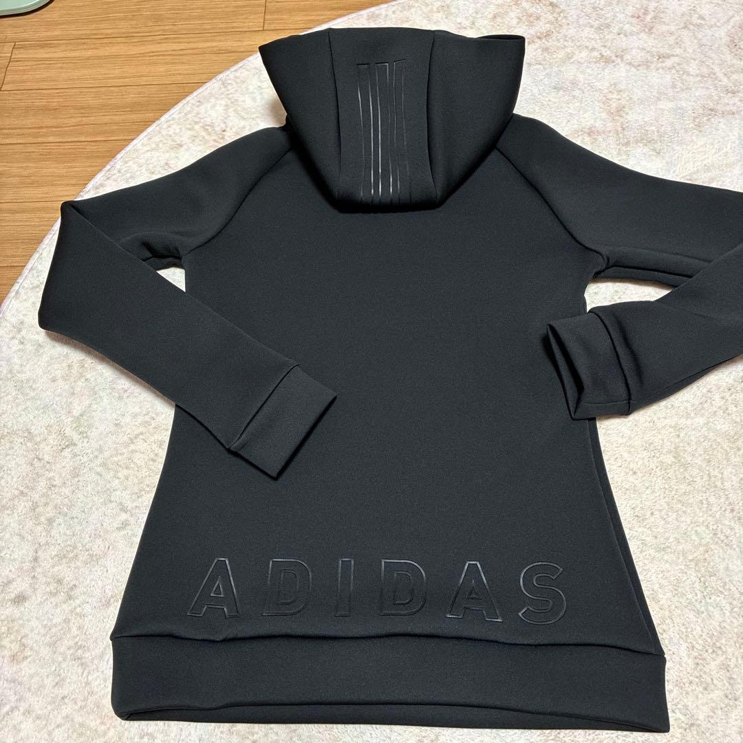 【新品タグ付★ダンボールニット】裏起毛 セットアップ S 黒 アディダス