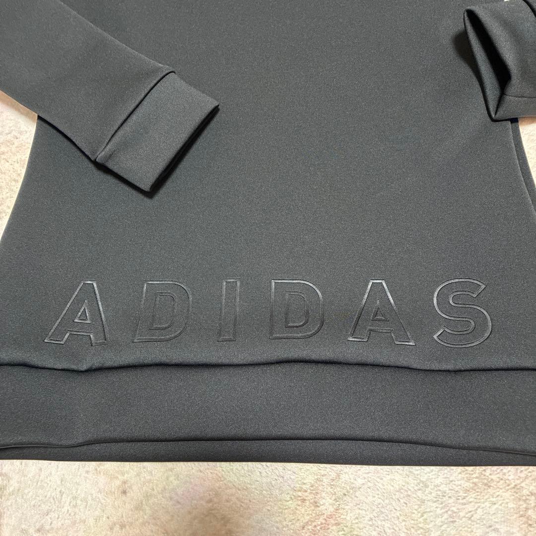 【新品タグ付★ダンボールニット】裏起毛 セットアップ S 黒 アディダス