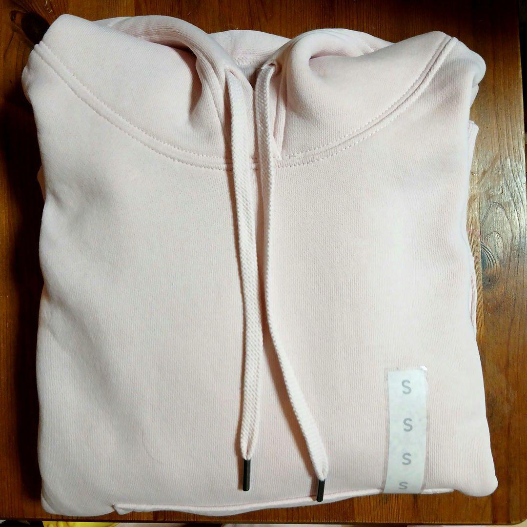 ジーユー　新品　ヘビーウェイトスウェットショートパーカー　ピンク　S