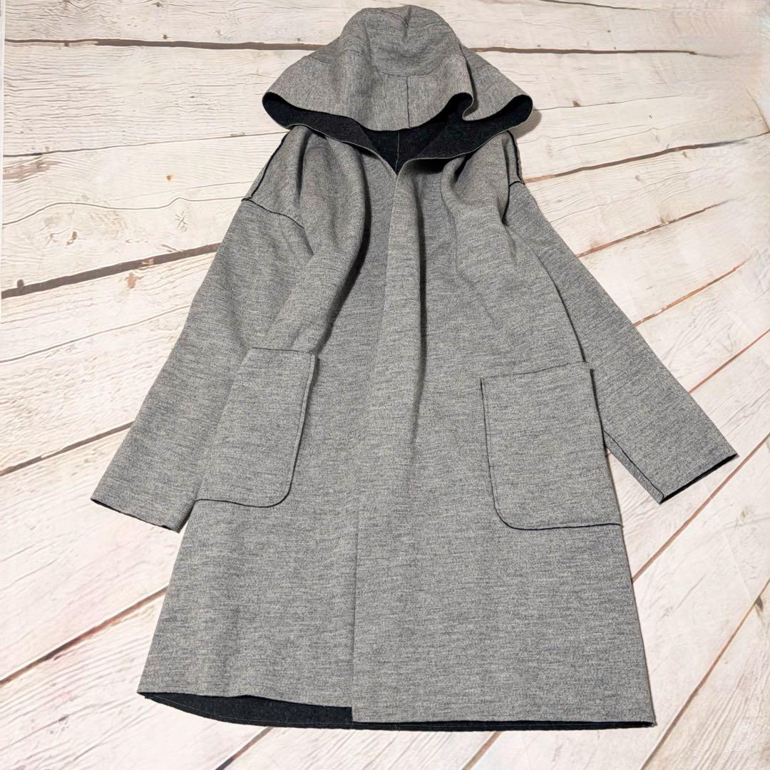 BEARDSLEY ビアズリー リバーシブル ダブルフェイスコート フード付