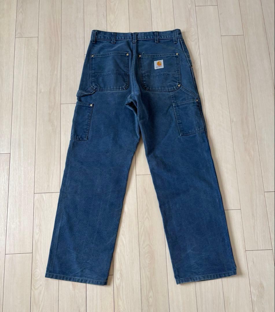 カーハート　90's シングルニー　ネイビー　W32 L31 超希少　USA製