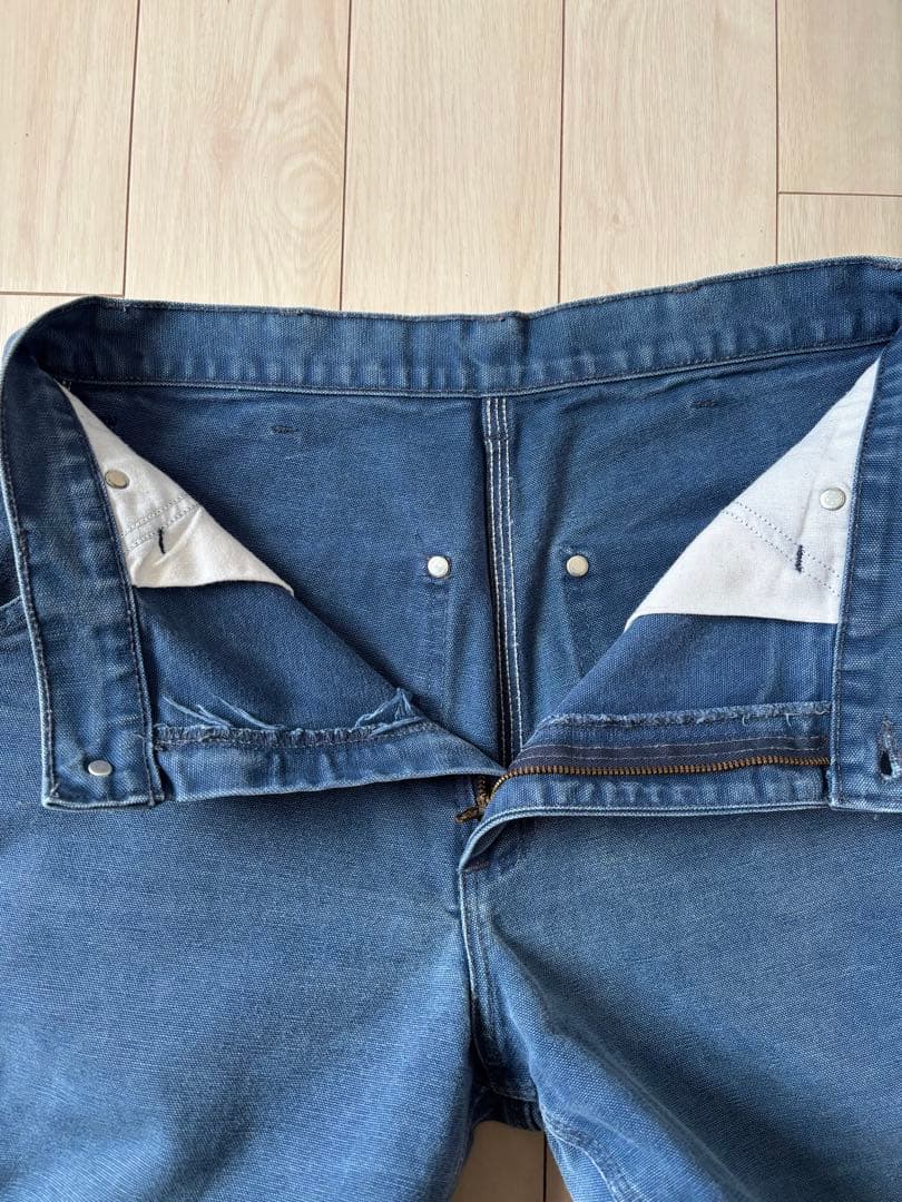 カーハート　90's シングルニー　ネイビー　W32 L31 超希少　USA製