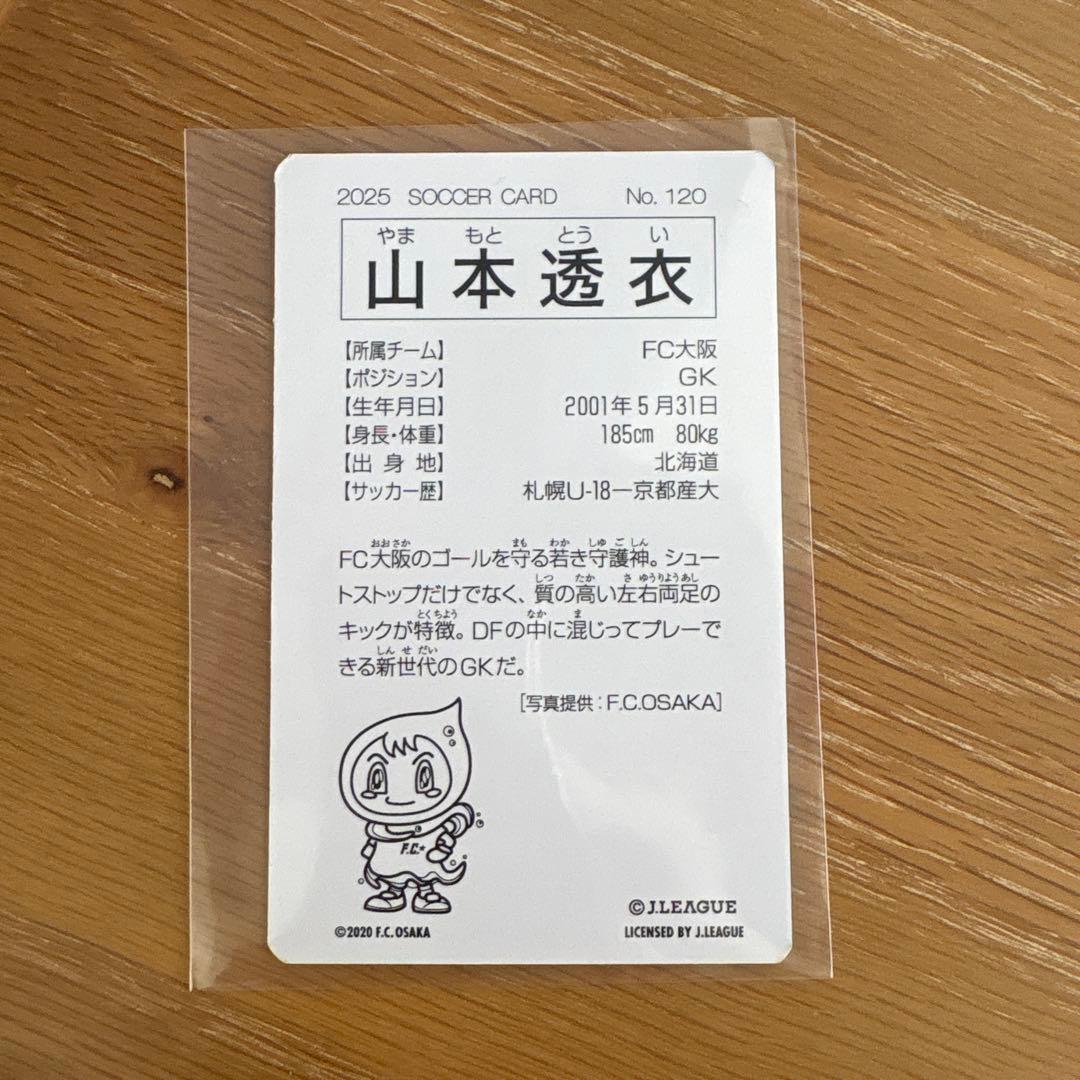 Jリーグチップス 復刻版 FC大阪 山本透衣選手