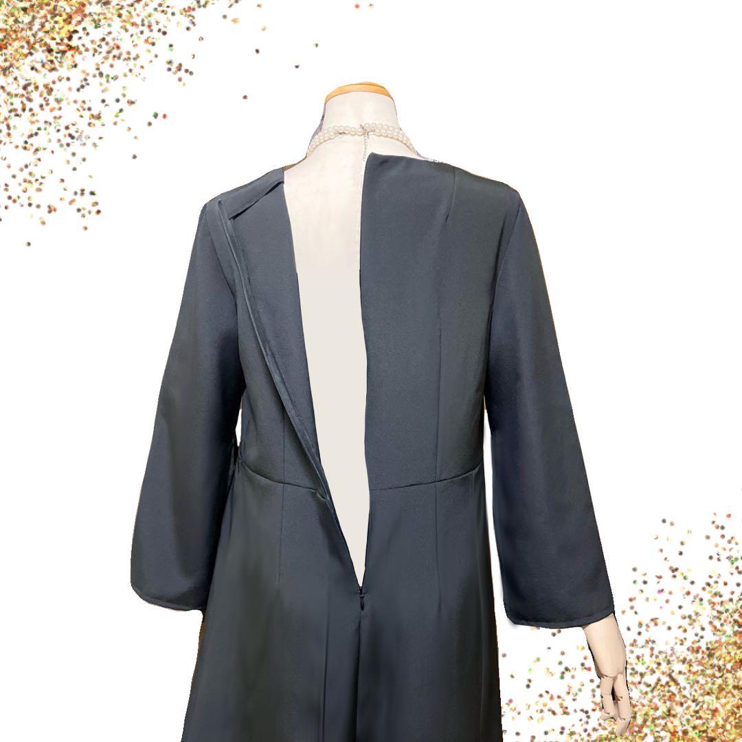 No.2607 黒留袖 着物リメイクドレス ワンピース 結婚式 マザードレスに☆