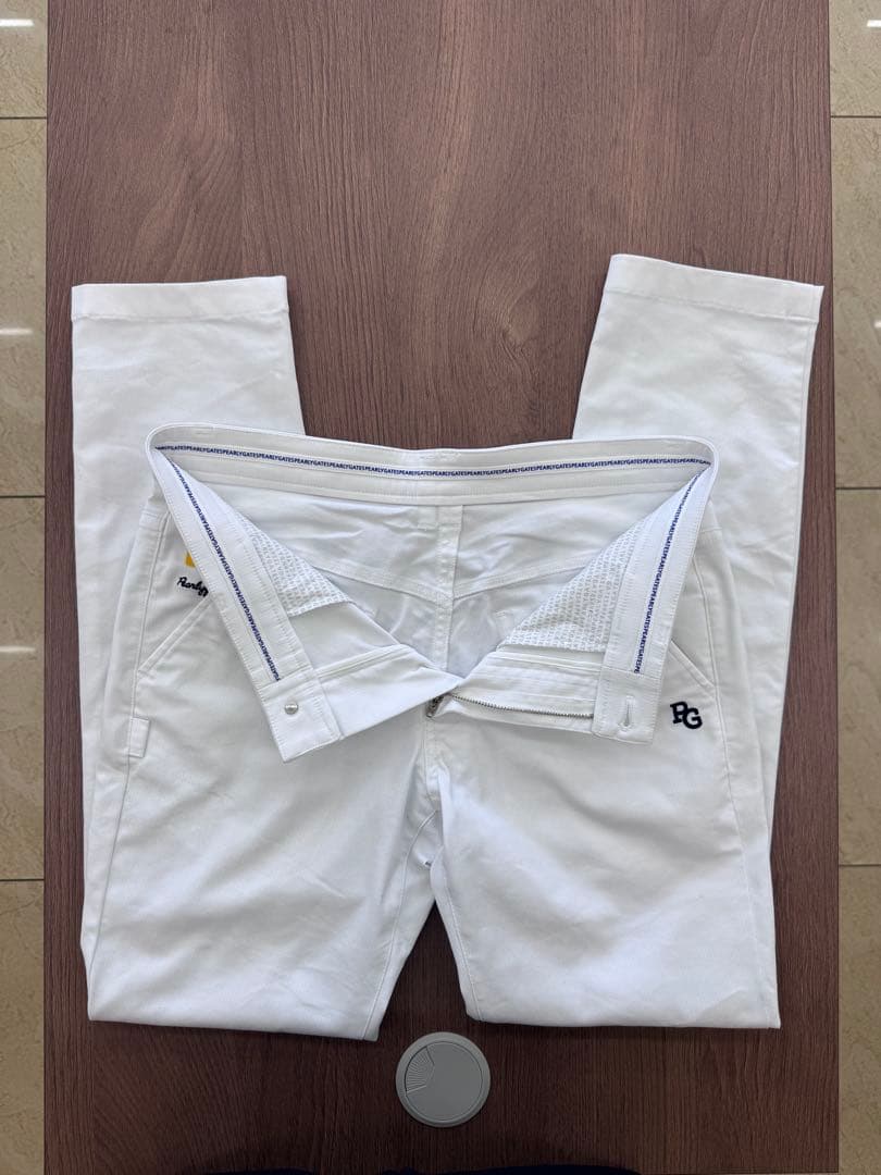 PEARLY GATES ストレッチドビーツイルパンツ ホワイト（4）【中古】