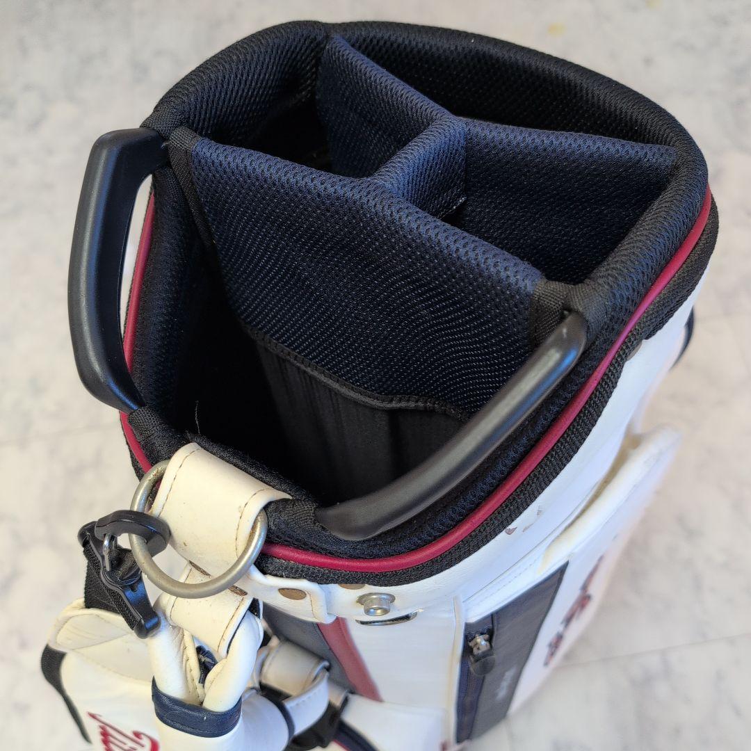 Titleist ゴルフキャディバッグ ホワイト/レッド
