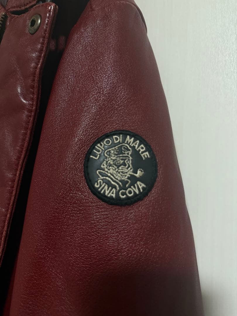 SINA COVA シナコバ　レザー　フード　赤　レッド