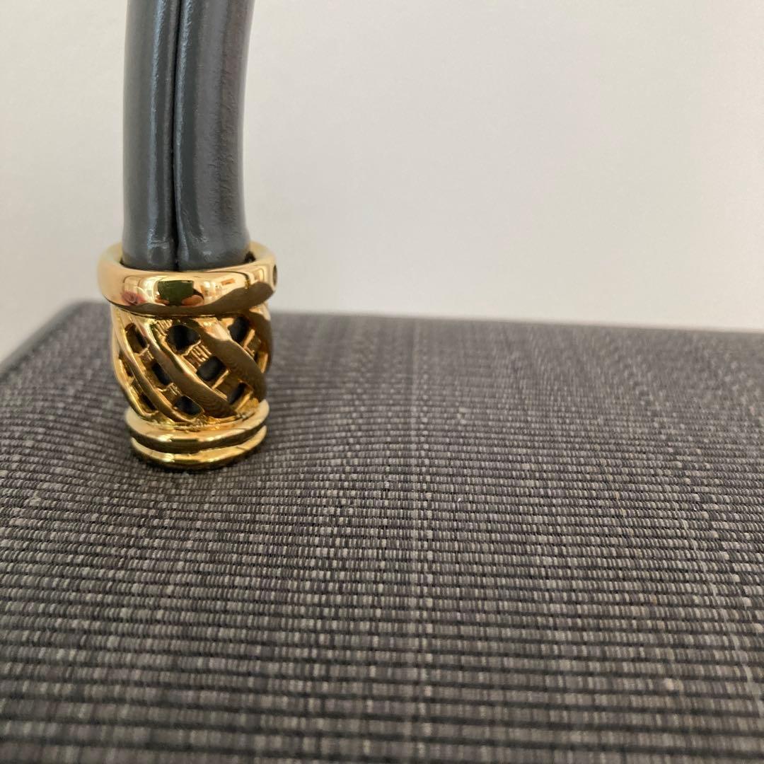 美品❣️コンテスホースヘアーグレー　ハンドバッグ