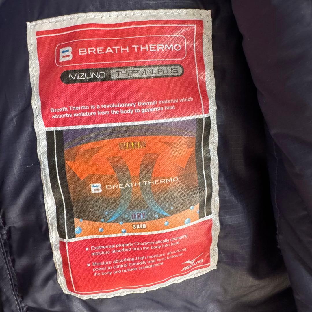 【美品！】ミズノゴルフ ダウンジャケット/ブレスサーモ/ブラック/3XLサイズ
