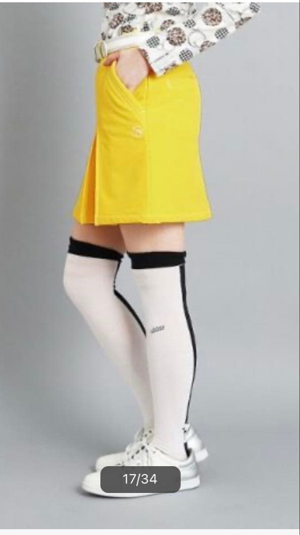 【新品】adabat アダバット ゴルフ スカート 裏起毛 イエロー 40