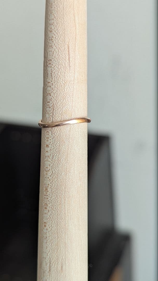 K10 ピンクゴールド　蝶　ダイヤモンド　天然石　5号