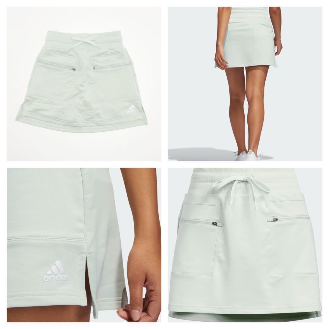 L【アディダス】ゴルフ ワープニット フロントポケット　スカート　スコート　美品