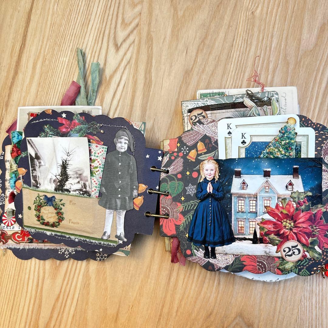 クリスマス& Happy New Year コラージュ　ジャンクジャーナル