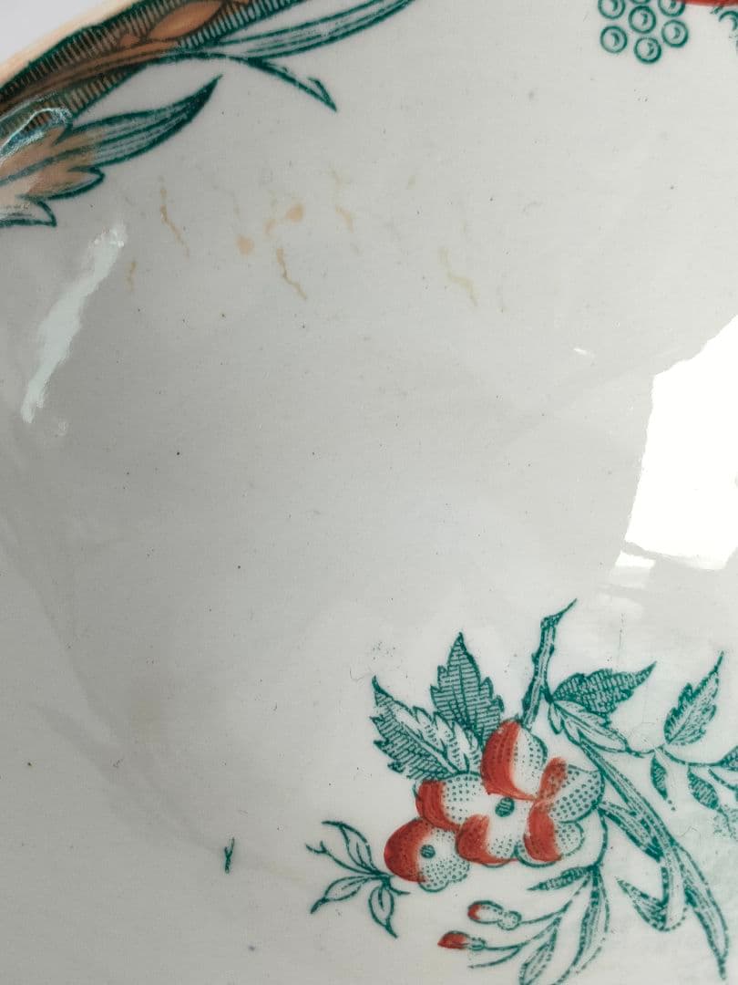 希少　美品　サルグミンヌ　植物模様のプチボウル　フランスアンティーク