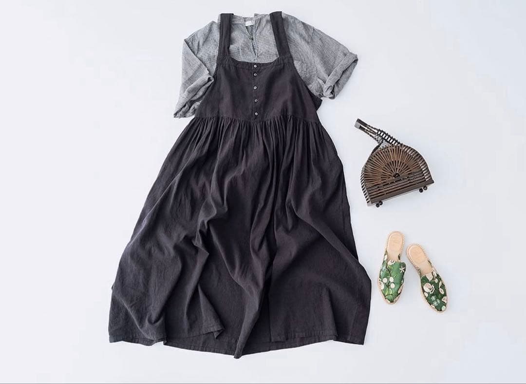 アボカドさま専用⭐︎ネストローブ近江晒しストラップワンピース⭐︎