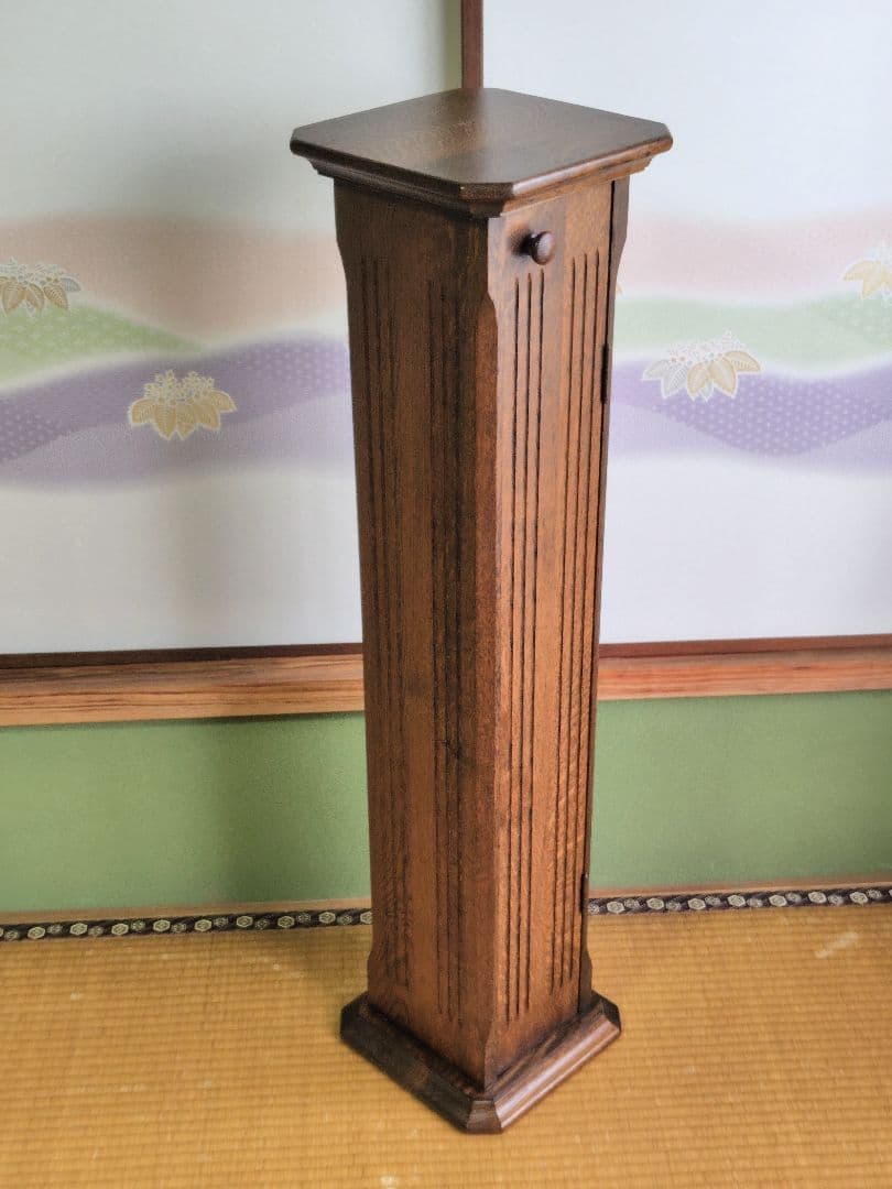 木製　無垢材　CDラック　CD入　CD　５０枚　２枚組・５個　タワー形状　飾り台