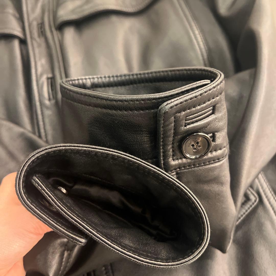 SAINT LAURENTメンズブラックレザージャケット アウター