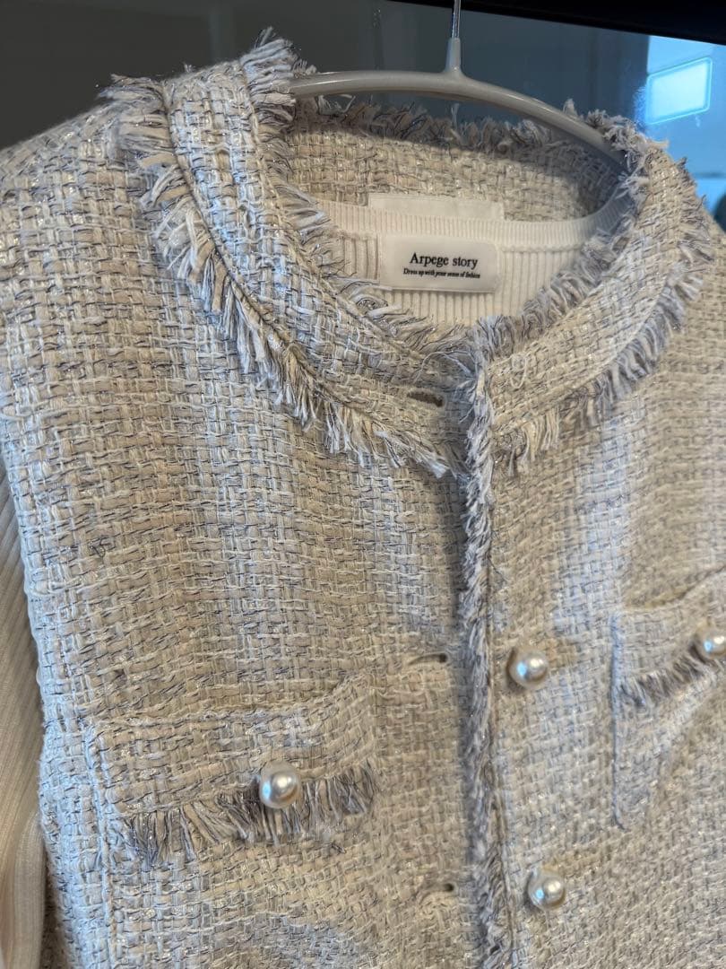 アルページュストーリー　パールボタンツイードベスト サイズ２