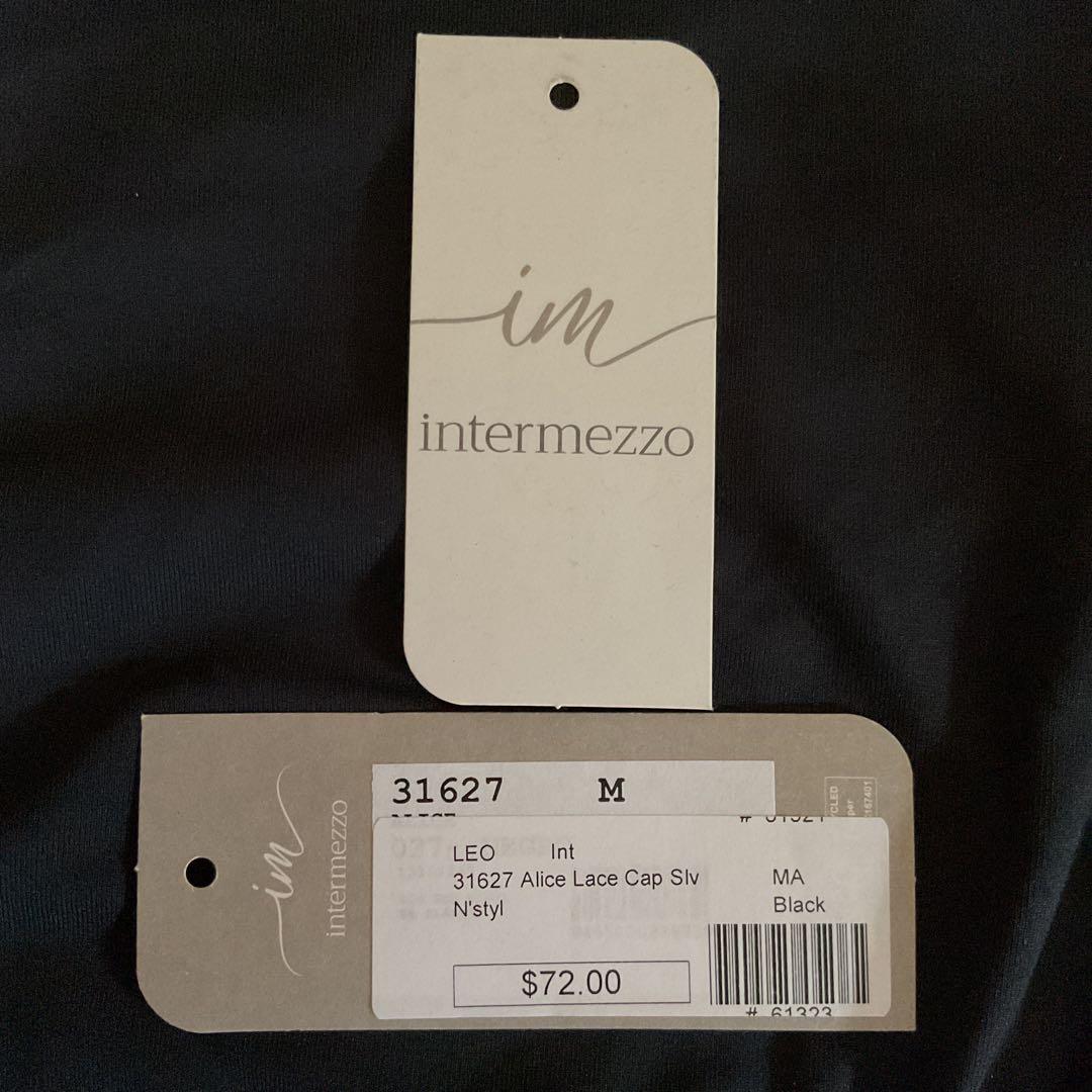 Intermezzo黒レースバック レオタード