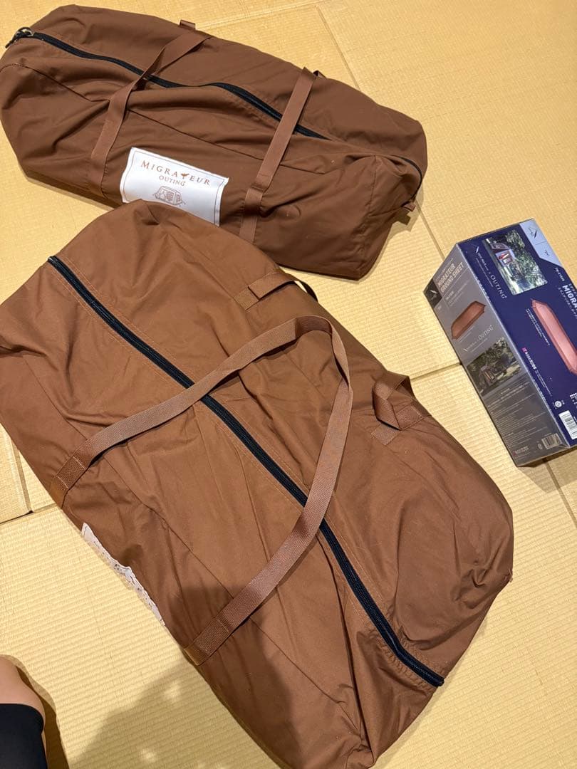 【新品未使用】グランドシート付き⭐︎ミグラテールテント⭐︎レースカーテン3枚付き