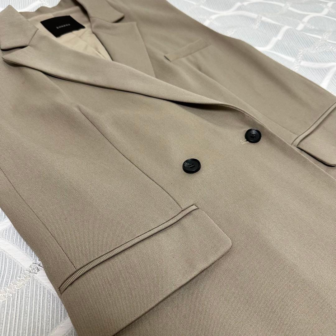 【美品】anuans ウールブレンドツイルオーバー ジレ