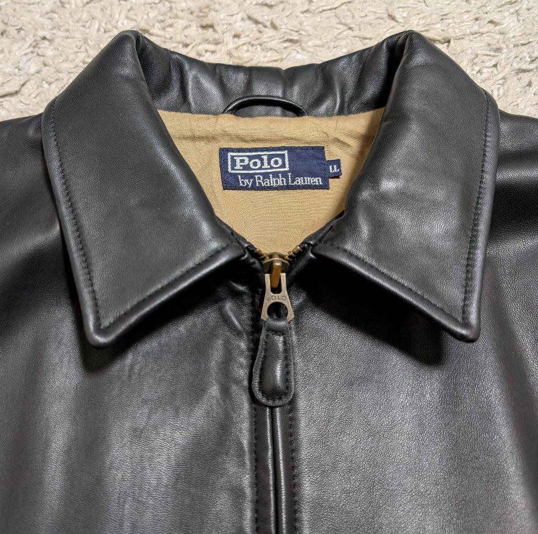 POLO by Ralph Lauren レザージャケット 羊革 黒 XL