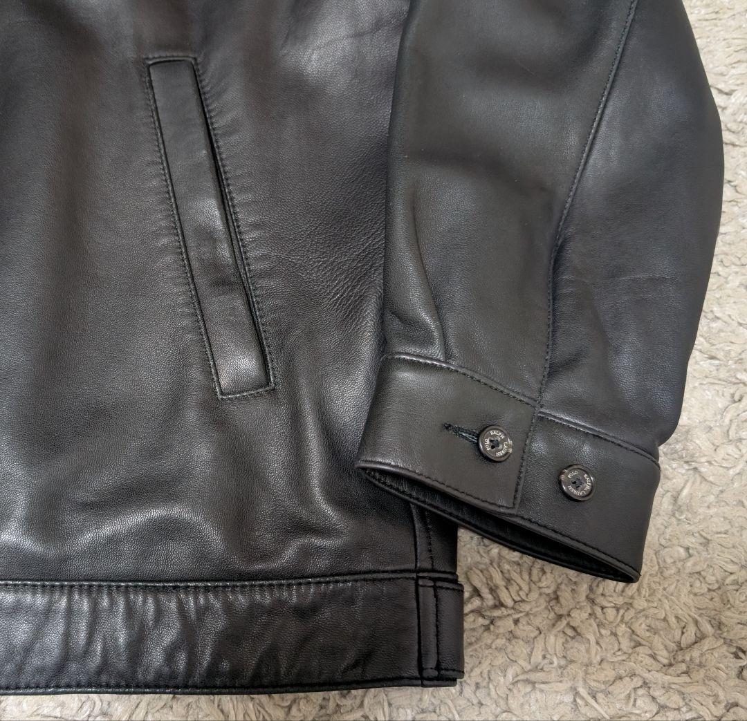 POLO by Ralph Lauren レザージャケット 羊革 黒 XL