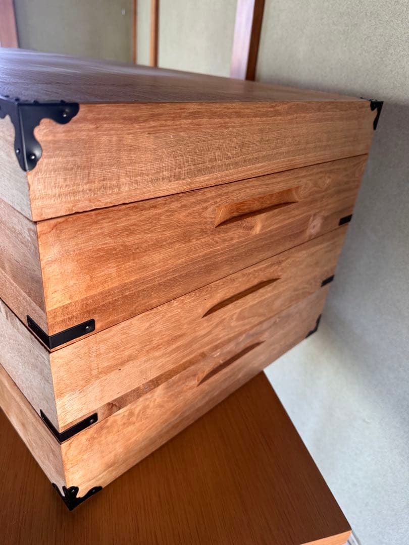 桐箱　衣装ケース　3段　着物収納　木製　衣装ケース　桐ダンス　桐箪笥