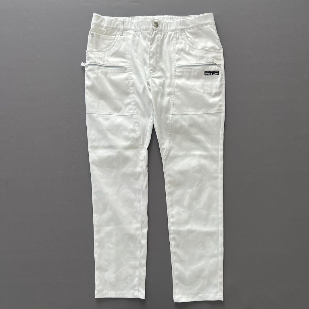 MARK&LONA マークアンドロナ　カモフラ　迷彩　ゴルフパンツ　長ズボン　白