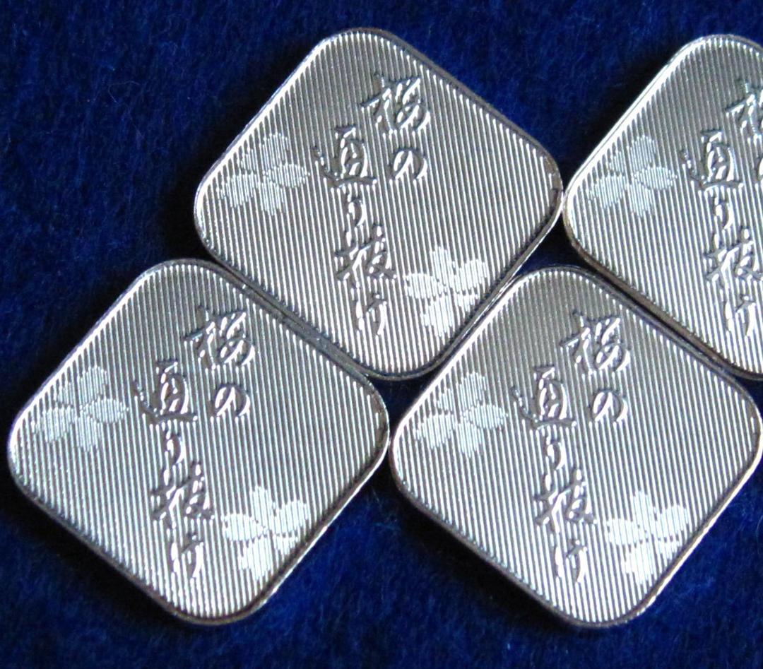 純銀銘板プレート　２０１２年～２０１６年　 桜の通り抜け貨幣セット出し　５枚