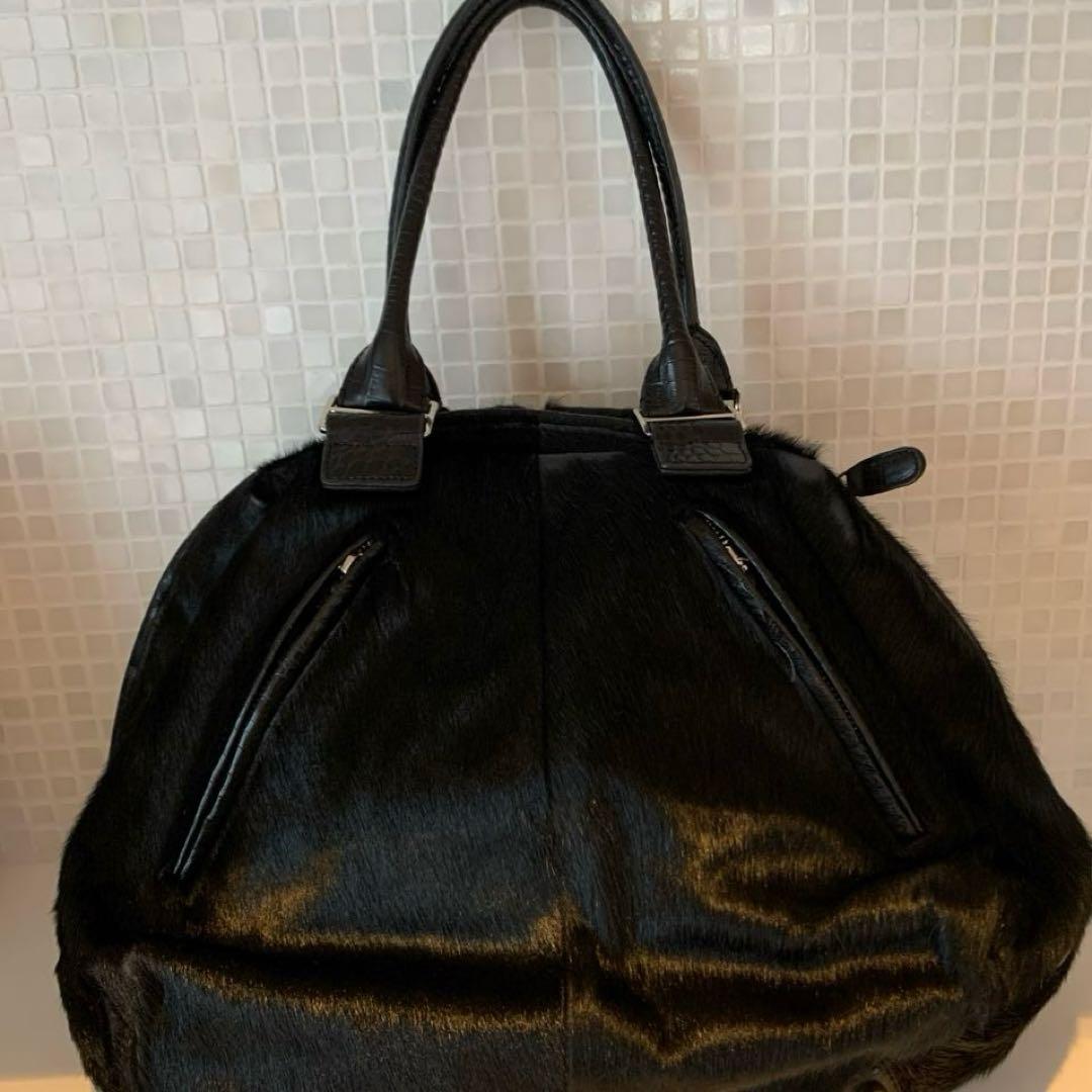 とっても可愛いmuta 8バック　ハラコ　本革　クロコ型押し