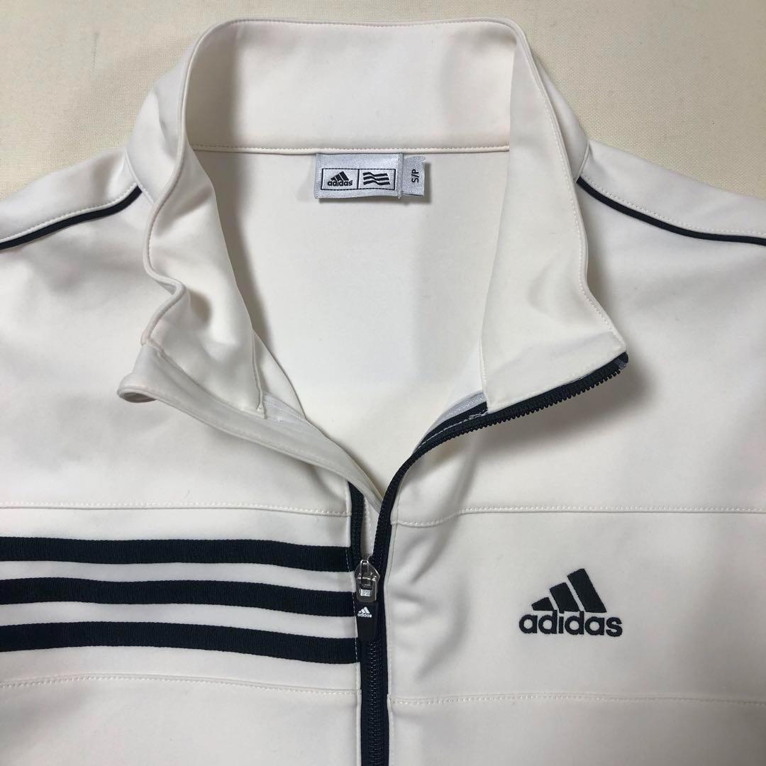 アディダスゴルフ◆ダブルジップ 撥水ジャケット◆ホワイト Sサイズ