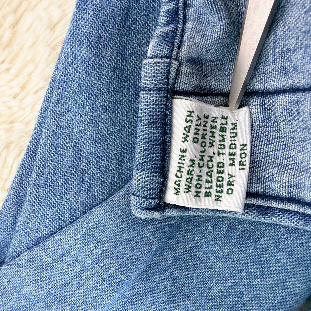 【希少】ポロバイラルフローレン　ポニーロゴ　デニムシャツ　XL相当　レディース