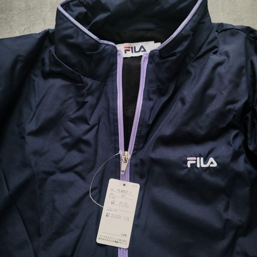 【あったか＊】FILA ウィンドブレーカー上下セット ネイビー Lサイズ