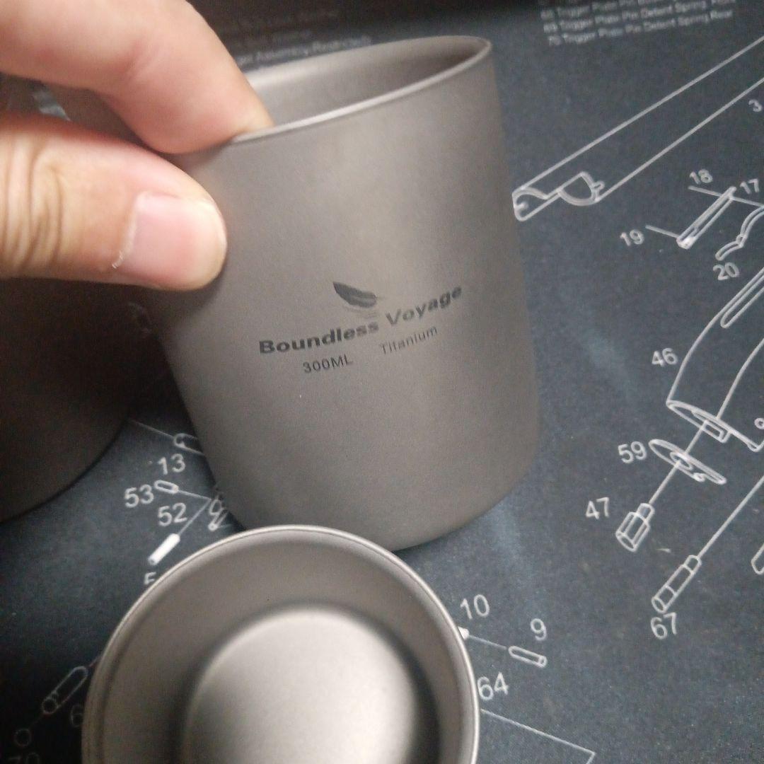 チタン製　マグカップ　スタッカブル