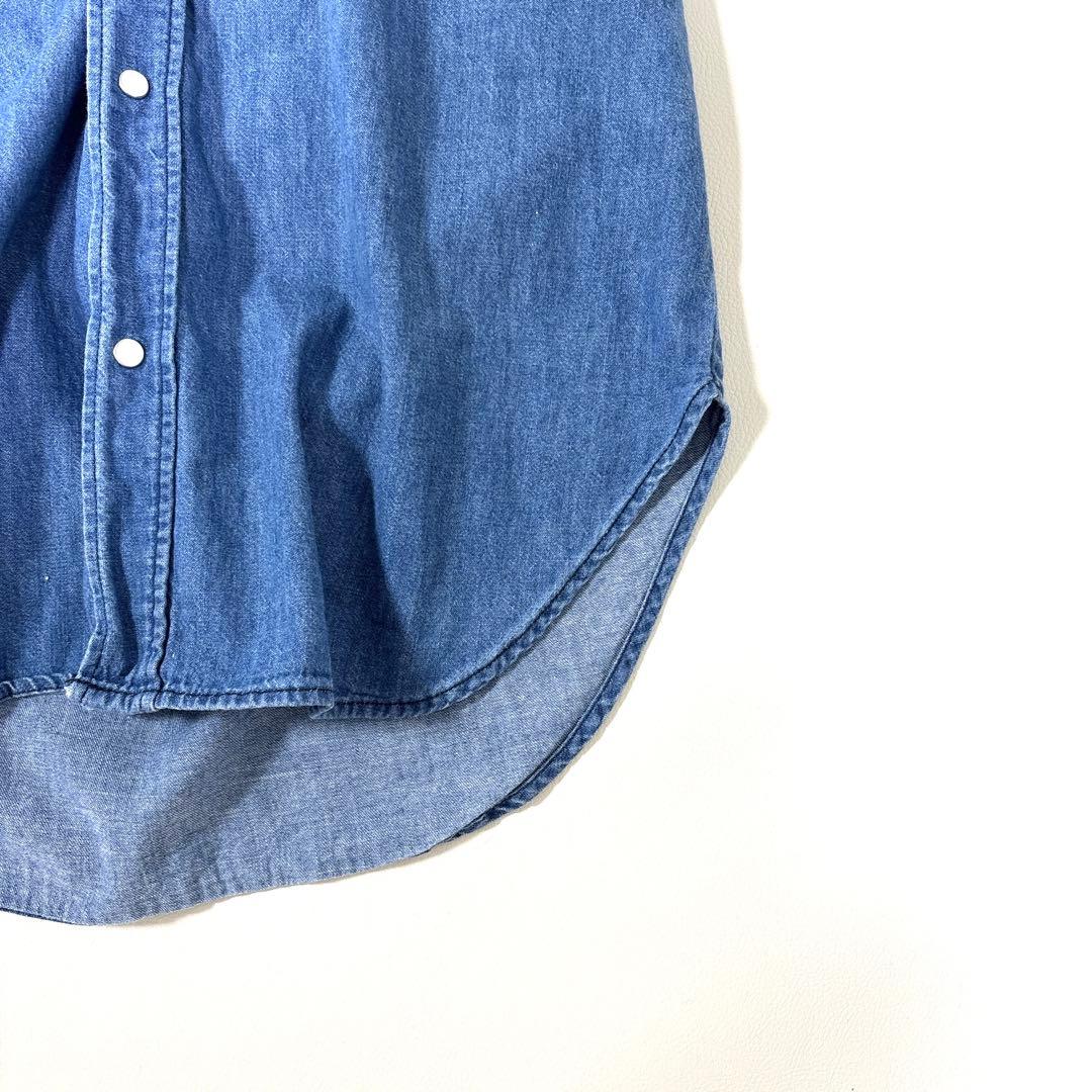 SHIPS シップス別注 Wrangler デニムワンピース バンドカラー