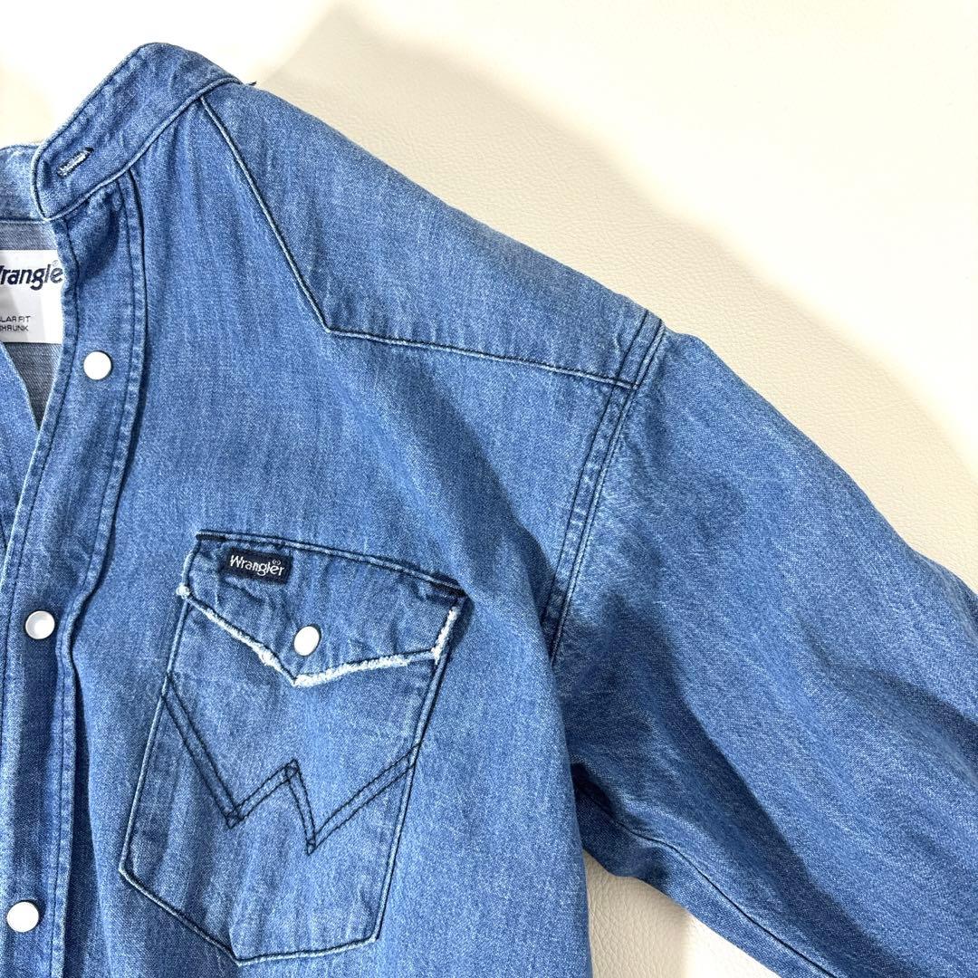 SHIPS シップス別注 Wrangler デニムワンピース バンドカラー