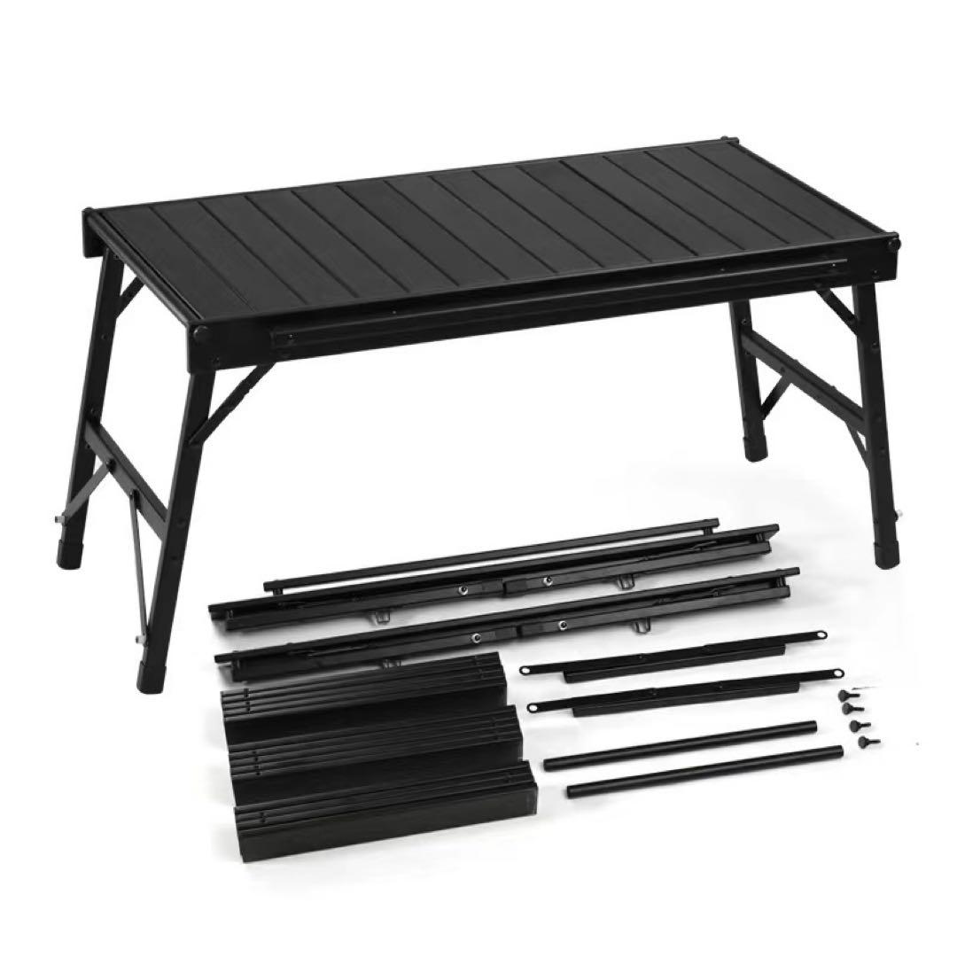 ★ Simpleme ★アルミIGTテーブル★OW-8242★BLACK★