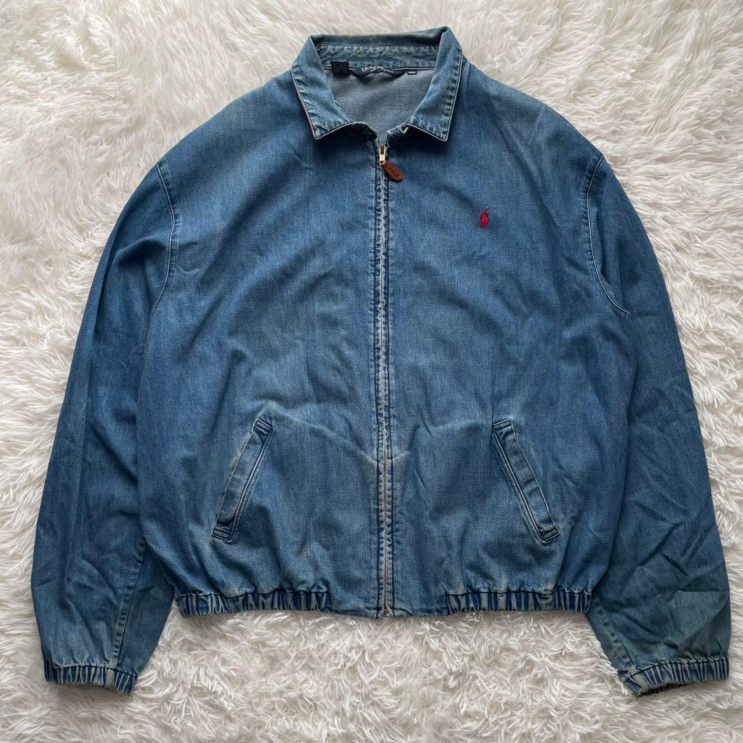 【希少】ポロバイラルフローレン デニム スイングトップ ブルゾン XXL USA