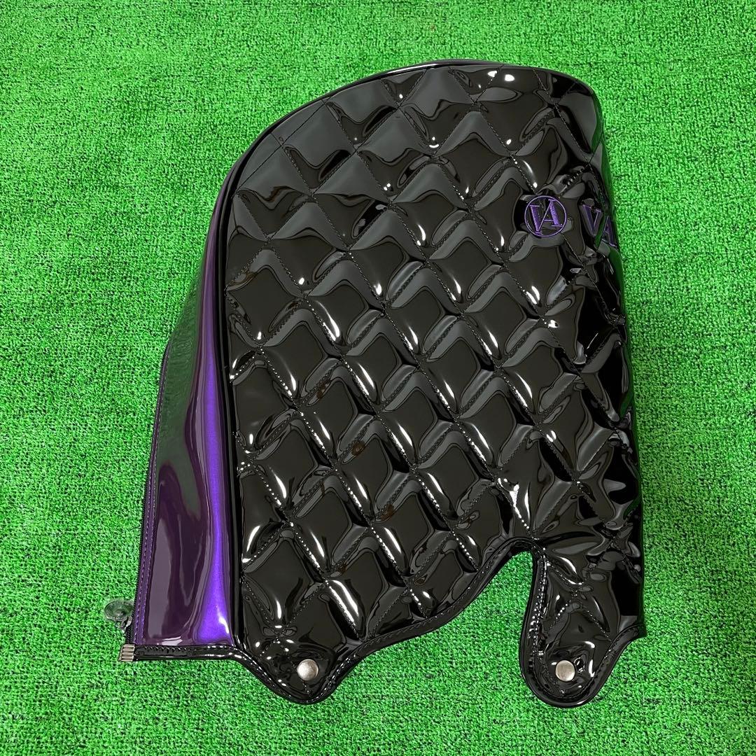 VALIANT エナメルキャディバッグ ブラック＆パープル シリアルナンバー入り